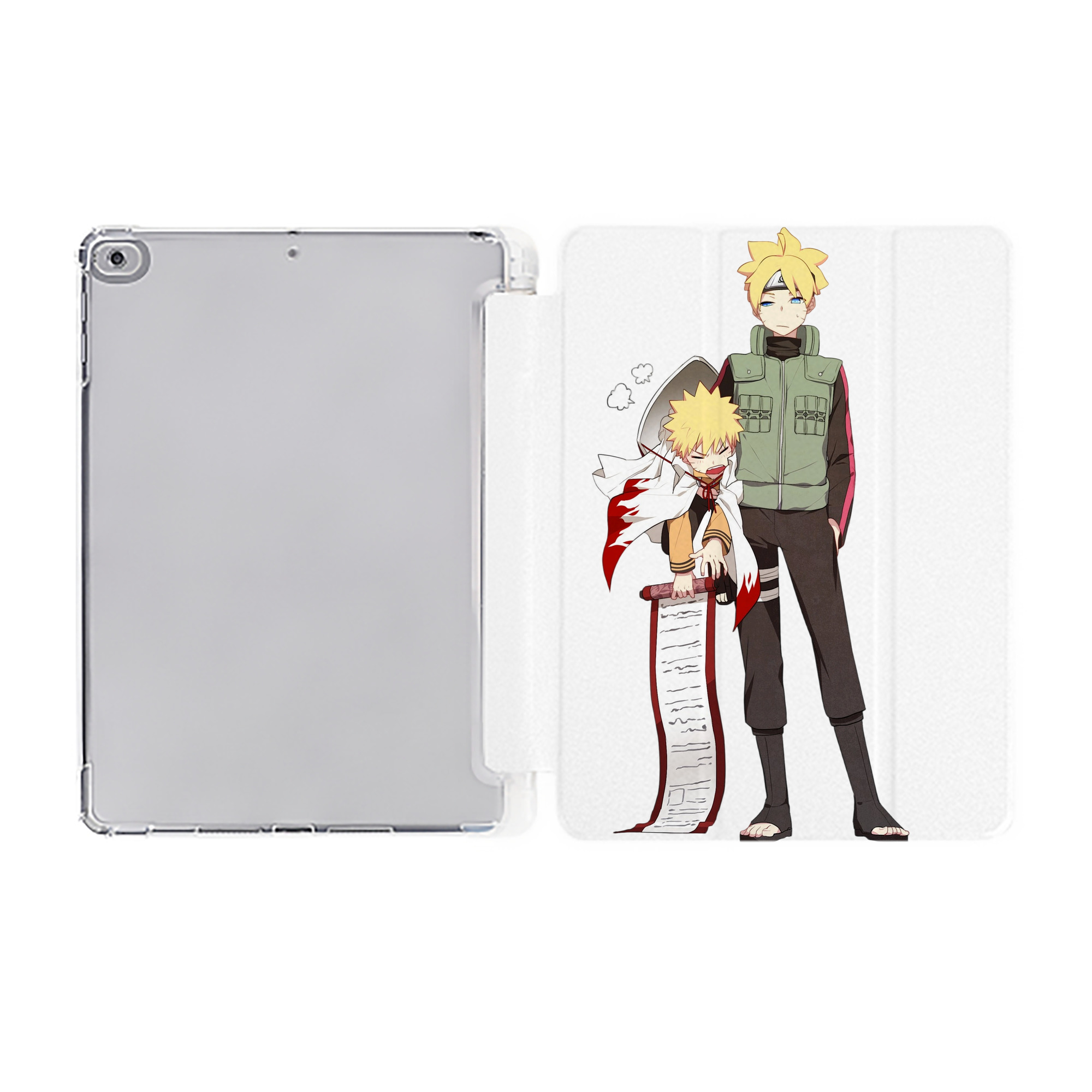 （画像用） NARUTO -ナルト- 波風 ミナト Namikaze Minato IPad ケース ペン収納付き 三つ折りスタンド PUレザー×シリコン 対応機種9.5/10.5/10.9インチ